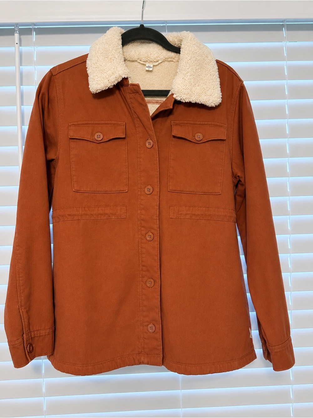 Hang Ten Rust Sherpa-Collar Utility Jacket